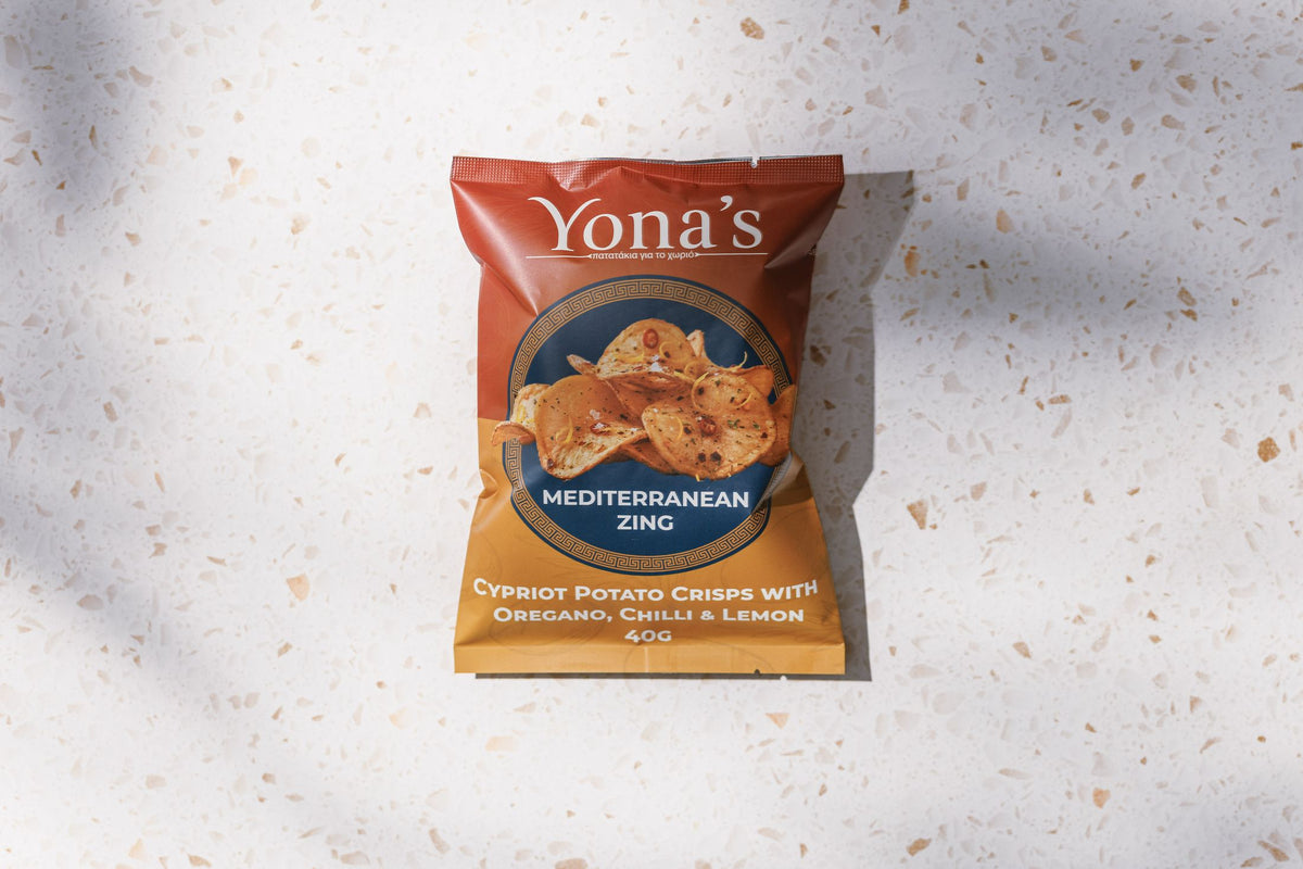 Mediterranean Zing 40g bag on terrazzo
